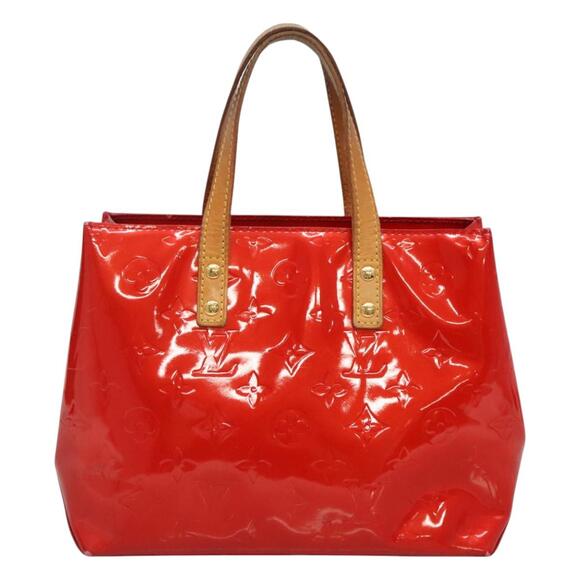 LOUIS VUITTON Monogram Vernis Reade PM Hand Bag Red Rouge M91088 - Picture 3 of 12